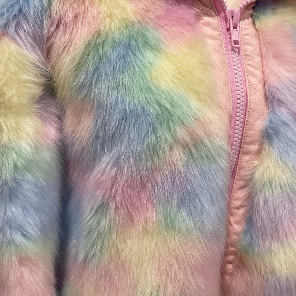 SUGAR THRILLZ Dolls Kill Faux Fur Hooded Coat Size Large - Picture 3 of 5